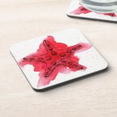 水彩画のヒトデ コースター (左側)