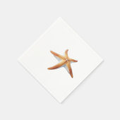 水彩画のヒトデ スタンダードカクテルナプキン (角)