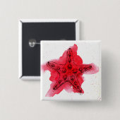 水彩画のヒトデ 缶バッジ (正面&裏面)