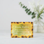 水彩画のヒマワリのベビーの本のラッフルのチケット エンクロージャーカード (スタンド正面)