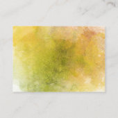 水彩画のヒマワリのベビーの本のラッフルのチケット エンクロージャーカード (裏面)