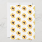 水彩画のヒマワリの中立性のベビーシャワー 招待状 (裏面)