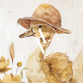 水彩画のヒヨコの絵 ファーム動物 ポスター