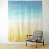 水彩画のビーチと海の風景 タペストリー (インサイチュ)