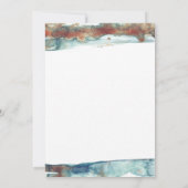 水彩画のビーチの生まれたばかりのなベビーの写真の誕生 案内状 (裏面)