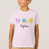 水彩画のビーチトリオ女子 Tシャツ (正面)