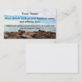 水彩画のビーチ場面名刺をカスタマイズ 名刺 (正面/裏面)