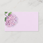 水彩画のピンクのアジサイの花 名刺 (裏面)