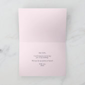 水彩画のピンクのアネモネは名誉のある私の婦人です カード (内部)