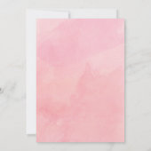 水彩画のピンクのケーキのブライダルシャワーの招待状 招待状 (裏面)