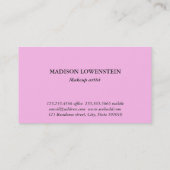 水彩画のピンクのシャクヤクの花のぼろぼろの上品 名刺 (裏面)