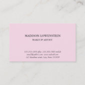 水彩画のピンクのシャクヤクの花 名刺 (裏面)