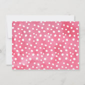 水彩画のピンクのフラミンゴのサンキューカード サンキューカード (裏面)