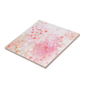 水彩画のピンクのレトロの60年代のデザイン タイル (側面)