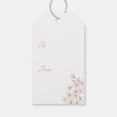 水彩画のピンクの桜 ギフトタグ (裏面)