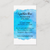 水彩画のファッションのスタイリスト 名刺 (裏面)
