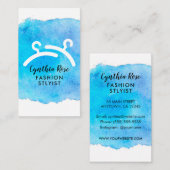 水彩画のファッションのスタイリスト 名刺 (正面/裏面)