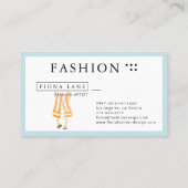 水彩画のファッションのデザインのイラストレーション 名刺 (裏面)