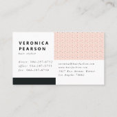 水彩画のファッションの毛のイラストレーションビジネス 名刺 (裏面)