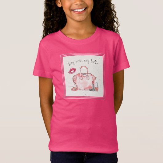 水彩画のファッション|の買物は今後で叫びます Tシャツ (正面)