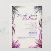 水彩画のファンタジーの謝肉祭の招待状 招待状 (正面/裏面)