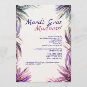 水彩画のファンタジーの謝肉祭の招待状 招待状