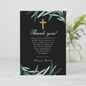 水彩画のファースト・ホーリー・コミュニオン写真のお礼 案内状 (スタンド正面)