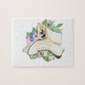 水彩画のフィギュアスケートのカスタムのGiftware ジグソーパズル (横)