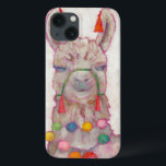 水彩画のフェスティバルのラマ iPhone 13ケース<br><div class="desc">フェスティバルのラマの芸術家: Chariklia Zarris</div>