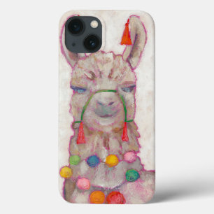 水彩画のフェスティバルのラマ iPhone 13ケース