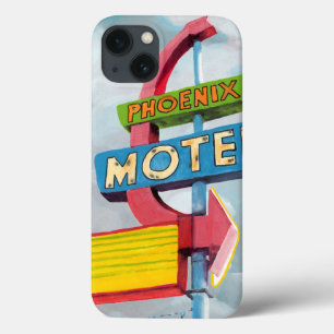 水彩画のフェニックスのモーテル iPhone 13ケース