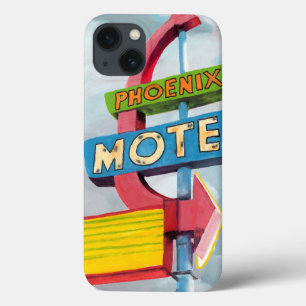 水彩画のフェニックスのモーテル iPhone 13ケース