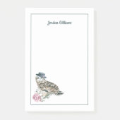 水彩画のフクロウは|あなたの名前を加えます ポストイット (正面)