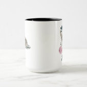 水彩画のフクロウは|あなたの名前を加えます マグカップ (中央)