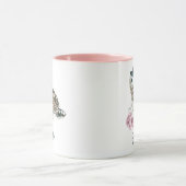 水彩画のフクロウは|あなたの名前を加えます マグカップ (中央)