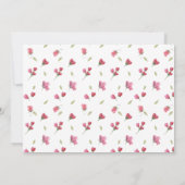 水彩画のフラミンゴのベビーシャワーのサンキューカード 招待状 (裏面)