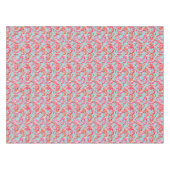 水彩画のフラミンゴは2つを集めました テーブルクロス (正面(横))