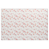 水彩画のフラミンゴパターン熱帯鳥 ファブリック (ヤード)