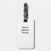 水彩画のフラミンゴ|のカスタマイズ可能な荷物のラベル ラゲッジタグ (裏面縦)