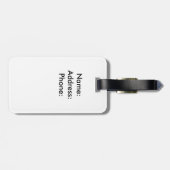 水彩画のフラミンゴ|のカスタマイズ可能な荷物のラベル ラゲッジタグ (裏面横)