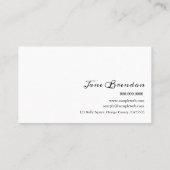 水彩画のフランスのな椅子のインテリア・デザインの足場 名刺 (裏面)