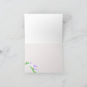 水彩画のフリージアの花は感謝していしています サンキューカード (内部)