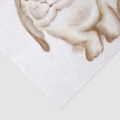 水彩画のブラウンのバニーのティッシュペーパー 薄葉紙 (詳細)