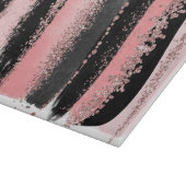 水彩画のブラシの打撃のばら色の金ゴールドのフェイクなグリッター カッティングボード (角)