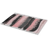 水彩画のブラシの打撃のばら色の金ゴールドのフェイクなグリッター カッティングボード (角)