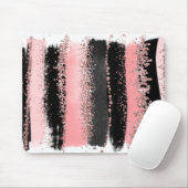 水彩画のブラシの打撃のばら色の金ゴールドのフェイクなグリッター マウスパッド (マウス)