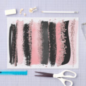 水彩画のブラシの打撃のばら色の金ゴールドのフェイクなグリッター 薄葉紙 (クラフト)