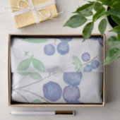 水彩画のブルーベリーのティッシュペーパー 薄葉紙 (ギフト)