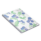 水彩画のブルーベリーのノート ノートブック (右側)