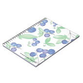 水彩画のブルーベリーのノート ノートブック (左側)